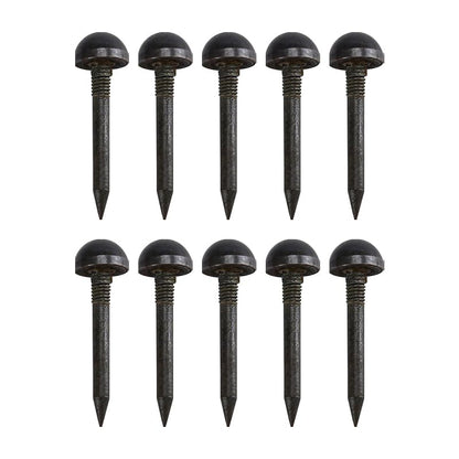 dophee 20Pcs Black Small Round Head Brass Upholstery Nails Tacks, 8mm - color: Antique Black, size: 8mm