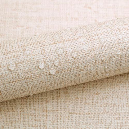 Beige Grasscloth Peel and Stick Wallpaper Textured 15.7in x 787.4in - color: Beige, size: 15.7" x 787.4"