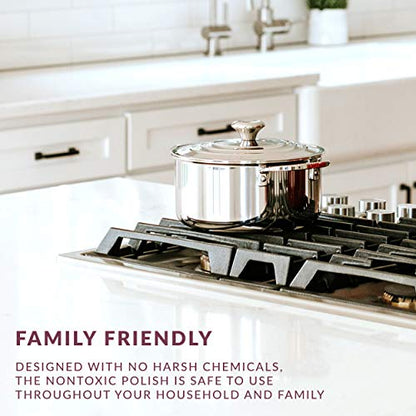 HOPE'S Countertop Restoration Polish, Streak-Free Kitchen Counter Cleaner, No Buildup on Countertops, Quartz, Marble, Corian, Composite, and Granite Polish, 8 Fl Oz, Pack of 12 - style: 8 Fl Oz (Pack of 12)