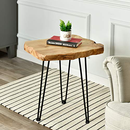 WELLAND 19" Satin Black Hairpin Table Legs, Set of 4 with Screws