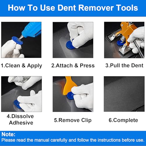 59PCS Dent Puller Kit, Paintless Dent Repair Kit with Bridge Puller - size: Dent Puller Kit-59 Pack