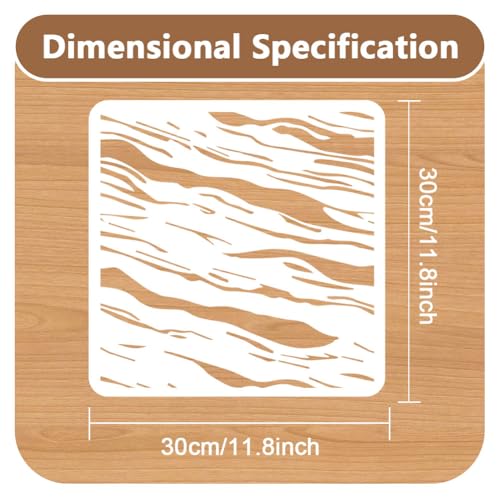 Marble Texture Stencil, Reusable Painting Template for Home Decor - style: Marble Texture