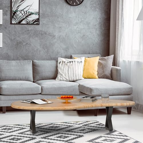 16" Metal Coffee Table Legs, Z-Type Set of 2, 40 cm H x 30 cm W - size: 16" Z-Type