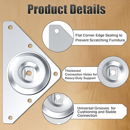 LEIFIDE 4 Pack Heavy Duty Table Leg Brackets - color: Triangle Style
