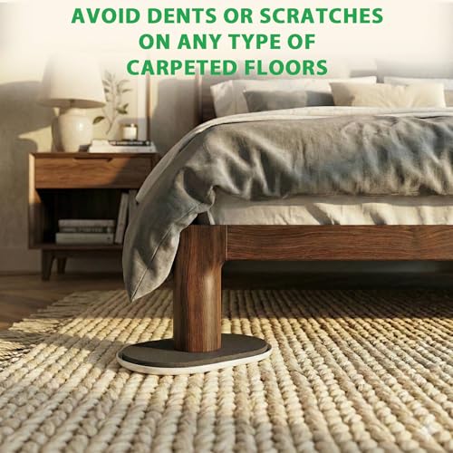 Extra Large Furniture Sliders for Carpet and Hardwood Floors, 4 Plastic - size: For Carpet - 4 PCS