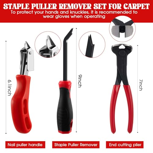 WILLBOND 3 Pcs Heavy Duty Upholstery Staple Remover Tools Set