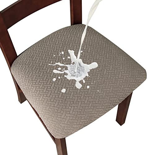 Genina Waterproof Seat Covers for Dining Room Chair Cover Set of 4 - color: Taupe, size: 15-19in Waterproof