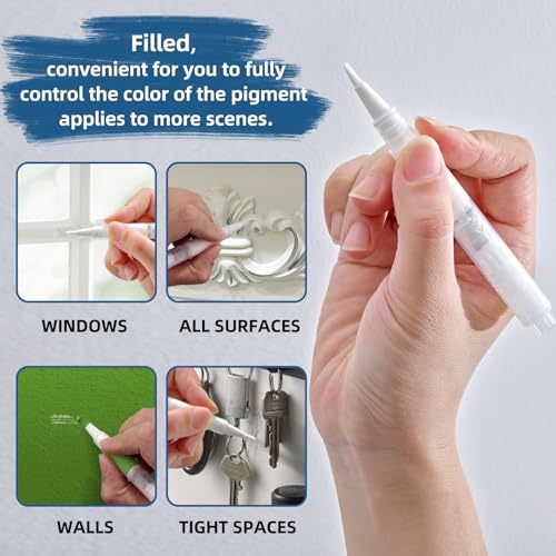 Fillable Touch Up Paint Pen,Refillable Paint Brush for Wood,3 Pack