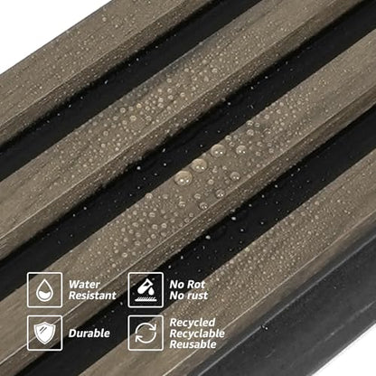 Art3d 96 x 6 Inch 3D Fluted Wood Textured Slat Wall Panel, 8-Pack, Ebony - color: Ebony, size: 96*6