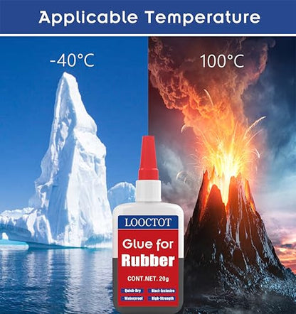 Black Rubber Glue,Super Instant Glue for Rubbers,Tire,Tube,Edge,etc 20g - style: Rubber Glue