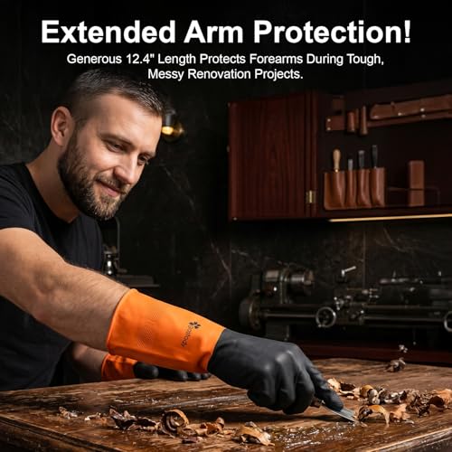 Gastody™ - Chemical Resistant Gloves, Reusable,Heavy Duty Safety Work Gloves,Resist Acid,Oil,Alkali - S-M-L-XL-XXL Size - size: Small, style: Chemical Gloves Set of 2 Pairs