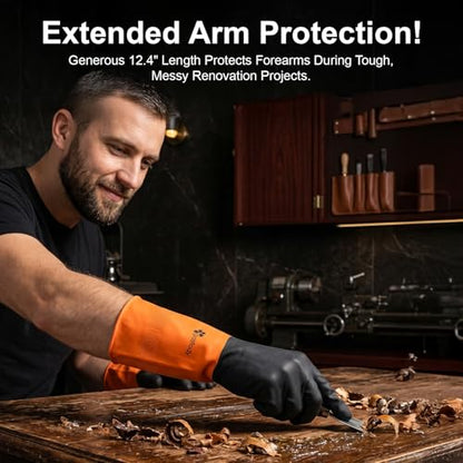 Gastody™ - Chemical Resistant Gloves, Reusable,Heavy Duty Safety Work Gloves,Resist Acid,Oil,Alkali - S-M-L-XL-XXL Size - size: XX-Large, style: Set of 1 Pair