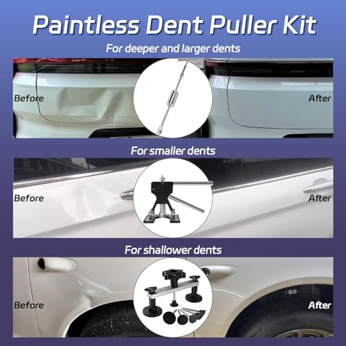 VEXTRO Dent Puller Kit - Paintless Dent Repair Kit for Car Door Dings - size: PDR Kit-3