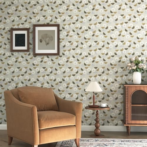 Kitico Modern Peel and Stick Wallpaper, Scandinavian Self Adhesive Removable Contact Paper for Bedroom, Bathroom, Kitchen and Furniture Renter Friendly Wall Paper 17" x 80" - color: Green, size: 17" x 80"
