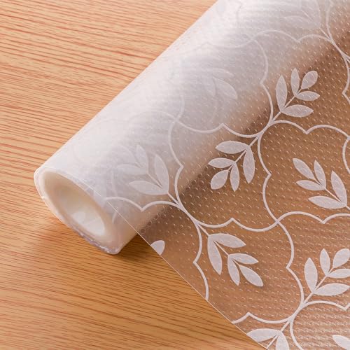 Cooyes Shelf Paper for Kitchen Cabinets Non Adhesive, Waterproof & Oil-Proof Kitchen Drawer Liner for Refrigerator Drawer Fridge Cupboard (23.6 Inch W x 354 Inch L) - color: Aclear, size: 23.6"W x 360"L