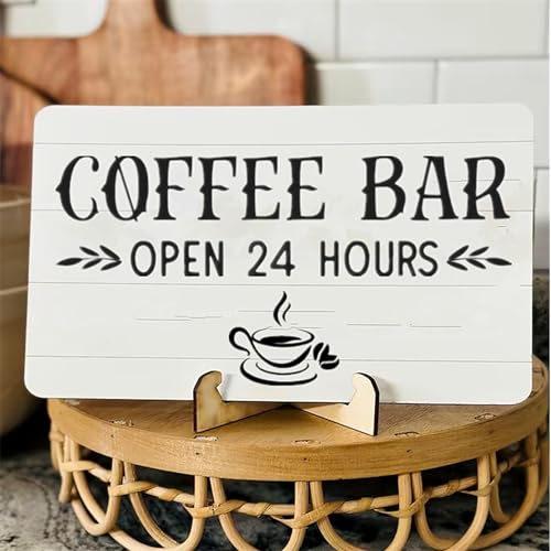 JAJADO Coffee Silk Screen Transfer Reusable Adhesive Stencils Coffee Quotes Reusable Silk Screen Stencils Chalk Paste Paint Stencil for Crafts on Wood/Fabric/Wall/Cup/Plate/Glass/Paper 8.5x11“ - color: Coffee Sayings 8.5x11 inch