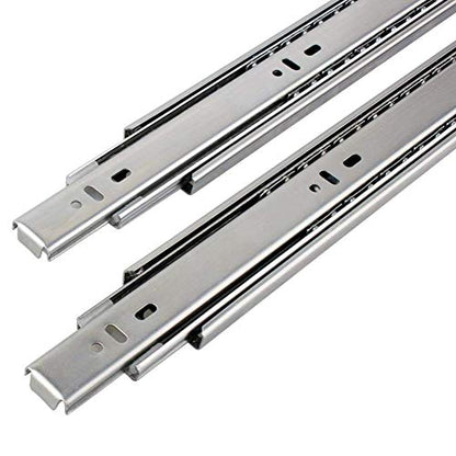 BT-6985 2 Pcs 3-fold Full Extension Ball Bearing Drawer Slides 4.5cm Width (10 inches) - size: 10 inches