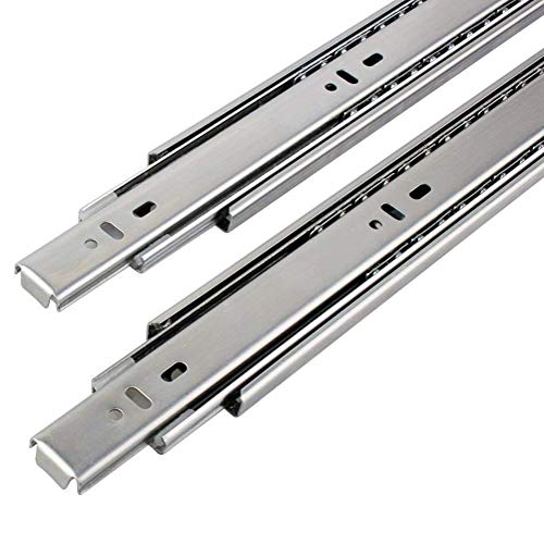 BT-6985 2 Pcs 3-fold Full Extension Ball Bearing Drawer Slides 4.5cm Width (12 inches) - size: 12 Inch