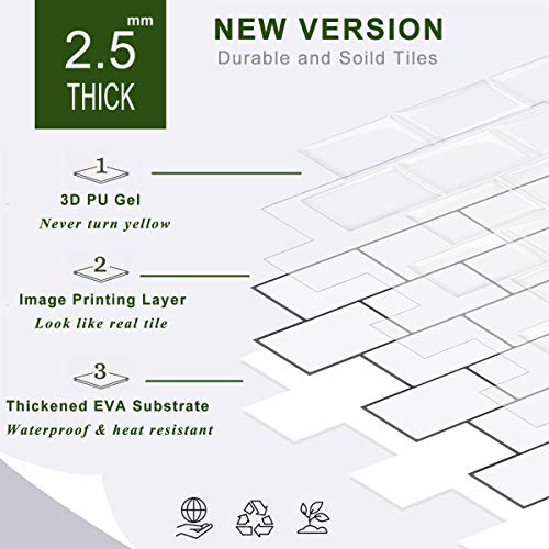 STICKGOO Arabesque Peel and Stick Backsplash Tile for Kitchen, Teal - color: Teal