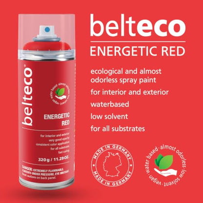 Energetic Red Spray Paint | Water-Based Spray Paint Red - color: Energetic Red, size: 11.29 Ounce (Pack of 1)