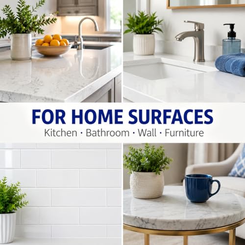 Quartz Countertop Repair Kit Color Match, Granite Marble Tile and Porcelain Repair Kit for Chips, Cracks, Scratches and Holes, Ceramic Tile Repair Kit for Sink, Bathtub, Shower and Stone Surfaces