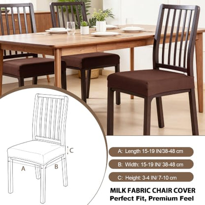 FUANGUI Dining Chair Covers Set of 4, Kitchen Chair Seat Covers - color: 06