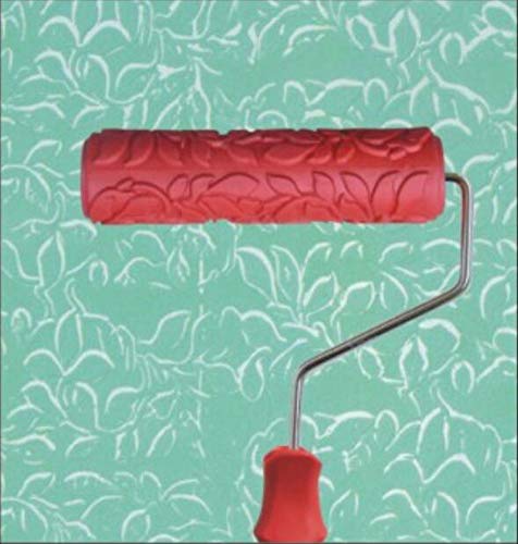 Psivika 7" Art Roller DIY Patterned Paint Roller Wall Painting Pattern Roller Decorative Texture Roller Rubber Roller with Handle for Wall Treatments, Furniture and Cabinetry Finishes (7-GT088) - color: 7-GT088