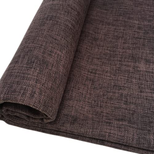 TinaKim Upholstery Fabric, Faux Slub Linen Mateiral, for Sofa Couch Chair Cover Sewing Repair (12 Brown, 2 Yard (57x 72 inch)) - color: Brown, size: 2 yard pre cut