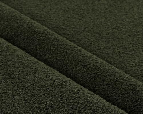 Durable Chenille Boucle Upholstery Fabric by the Yard for Chair Sofa Couch Bench Armchair bar stools (Army Green, 5 Yards (55" x 180")) - color: Army Green, size: 5 Yards (55" x 180")