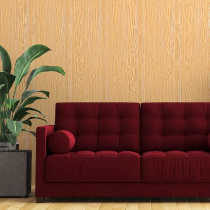 SOON AFTER Light Yellow Wood Peel and Stick Wallpaper, Size 15.7"x236"/Roll - color: Light Yellow F004A, size: 15.7" x 236"