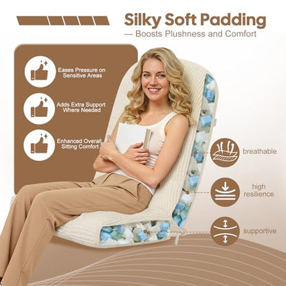 idee-home Rocking Chair Cushions Indoor, Glider Rocker Replacement Cushions - color: Beige, size: 28 X 19 X 4 In & 16 X 19 X 4 In