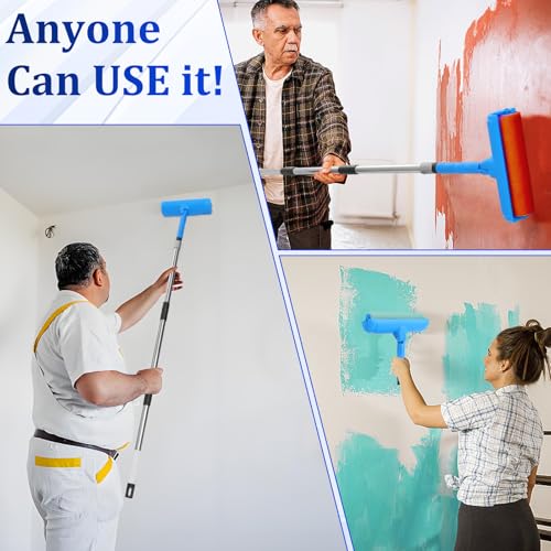 Ceiling Paint Roller No Drip Kit,10 Inch Ceiling Paint Roller with Shield