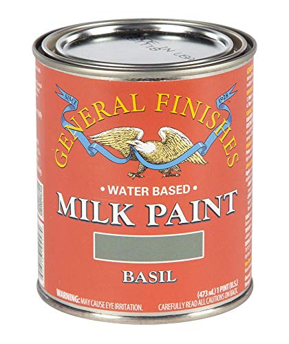 General Finishes Water Based Milk Paint, 1 Pint, Basil - color: Basil, size: 16 Fl Oz (Pack of 1)