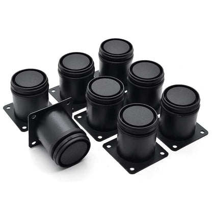 Stainless Steel Adjustable Furniture Legs 2.5 Inch - Black - 8pcs - color: Black, size: 2.5"