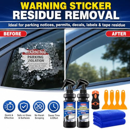 2 Pack Adhesive Remover Spray, Sticky Residue & Glue Remover for Cars, Removes Sticker, Label, Tape & Decal Adhesive, Safe on Glass, Plastic, Metal & Painted Surfaces, 2 x 150ml - color: 5 Fl Oz(Pack of 2)
