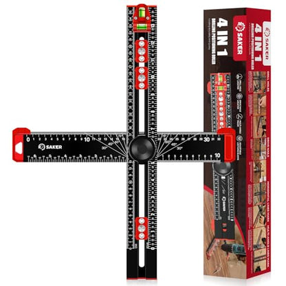 Saker Contour Gauge Duplication 10inch + 5 inch and Saker 4-in-1 Drilling Positioning Ruler