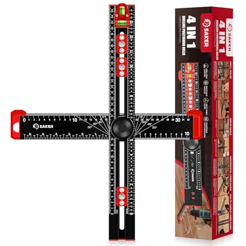 Saker Contour Gauge (10 Inch Lock) and Saker 4-in-1 Drilling Positioning Ruler