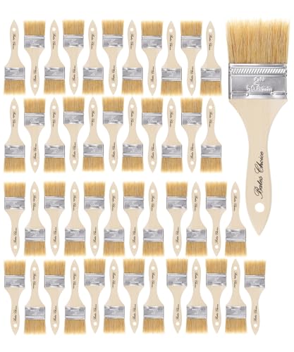 Bates- Chip Paint Brushes, 2 Inch, 48 Pack, Chip Brush, Brushes for Painting, Paint Brushes, Stain Brushes for Wood, Natural Bristle Paint Brush, 2 Inch Paint Brush, Chip Paint Brushes for Paint - size: 2 Inch, 48 Pack