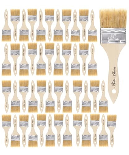 Bates- Chip Paint Brushes, 2 Inch, 48 Pack, Chip Brush, Brushes for Painting, Paint Brushes, Stain Brushes for Wood, Natural Bristle Paint Brush, 2 Inch Paint Brush, Chip Paint Brushes for Paint - size: 2 Inch, 48 Pack
