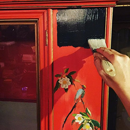 Retique It Chalk Furniture Paint by Renaissance Deluxe Starter Kit, Wax, 08 Midnight Black, 8 Piece Set - color: 08 Midnight Black