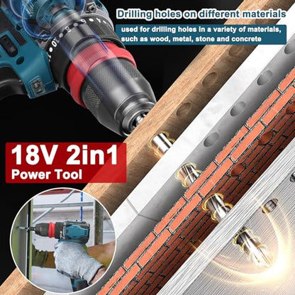18V 2 in 1 Power Drill, Electric Screwdriver, Screw Driver
