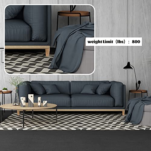 2" Round Solid Wood Furniture Leg Set of 4 Mid-Century Modern Sofa Couch Bed Coffee Chair Desk Straight Feet Legs with Pre-Drilled 5/16（M8） Inch Bolt& Screws& Rubber Pads… - color: 4sets, size: 2”