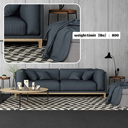 2" Round Solid Wood Furniture Leg Set of 4 Mid-Century Modern Sofa Couch Bed Coffee Chair Desk Straight Feet Legs with Pre-Drilled 5/16（M8） Inch Bolt& Screws& Rubber Pads… - color: 4sets, size: 2”