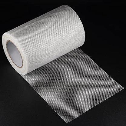 uxcell Drywall Joint Tape Self-Adhesive Fiberglass 7.8-inch x 98-feet Repair Patch Wall Hole Crack Mesh Size 2mm - size: 7.8" x 98'