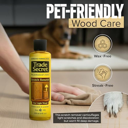 Trade Secret Light Wood Scratch Remover for Furniture and Floors, 8 oz - color: Light