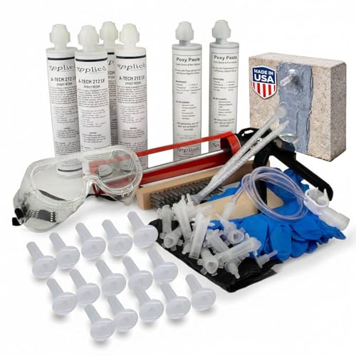 6–10 Ft DIY Foundation Wall Crack Repair Kit, Waterproof Epoxy Concrete Crack Filler, Stops Leaks, 12,000 PSI Structural Strength, Fast Gel Time, Professional-Grade Home Improvement Repair Solution