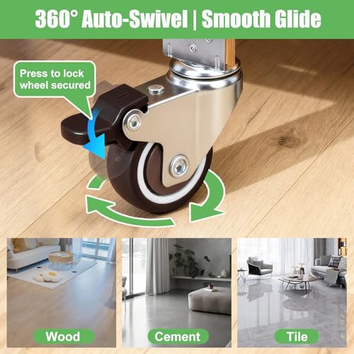 ZUOFANG 1" Small Low Profile Caster Wheels Set of 4, Mini, 97 lbs Total - style: 1.0 Inch Wheel