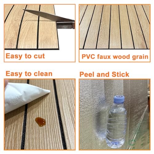 YLL YLL PVC Slat Wall Panel Peel and Stick 118"x 15.7" Faux Oak Grain Wood Slat Panel Self-Adhesive Wallpaper Soundproof 3D Wall Panels - color: Oak, size: 15.7" x 118"
