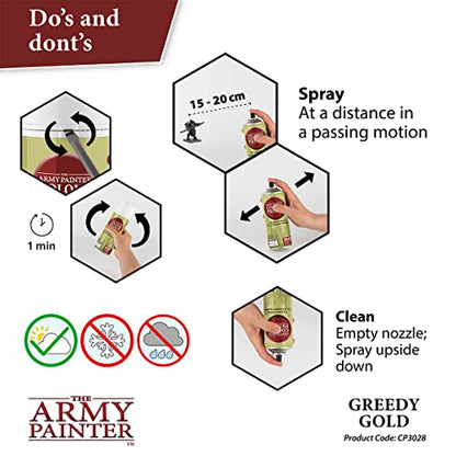 The Army Painter, Colour Primer Greedy Gold, 400 ml acrylic spray - color: Greedy Gold