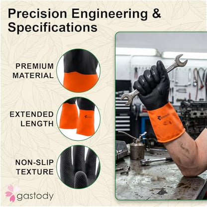 Gastody™ - Chemical Resistant Gloves, Reusable,Heavy Duty Safety Work Gloves,Resist Acid,Oil,Alkali - S-M-L-XL-XXL Size - size: Medium, style: Set of 6 Pairs
